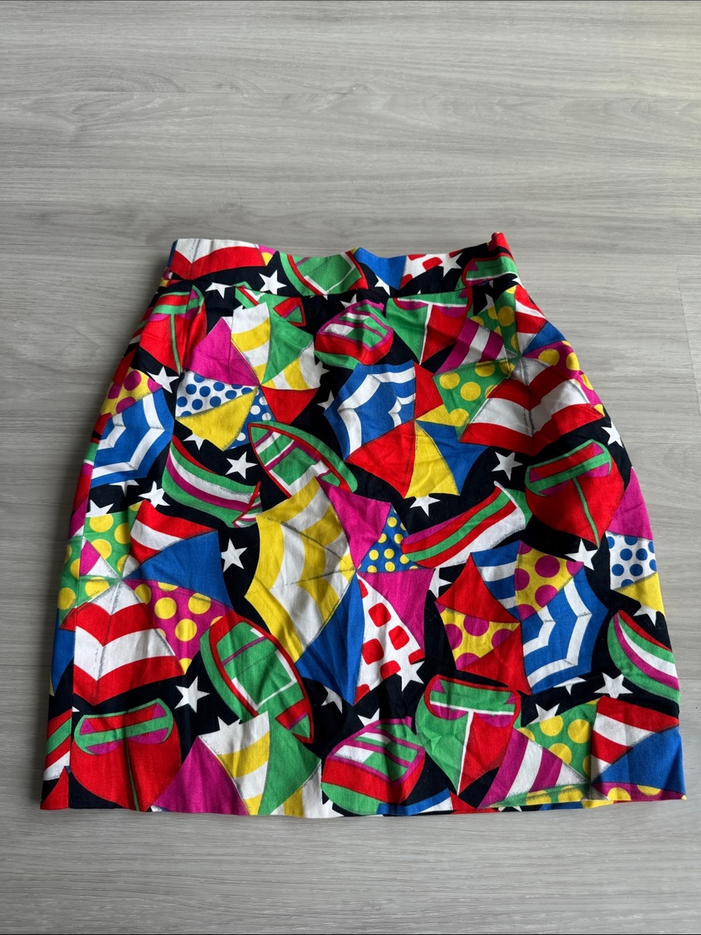 Escada Margaretha Ley Multicolor Graphic Print Skirt